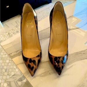 Christian Louboutin “So Kate” Patent Leather Animal Print Pumps
